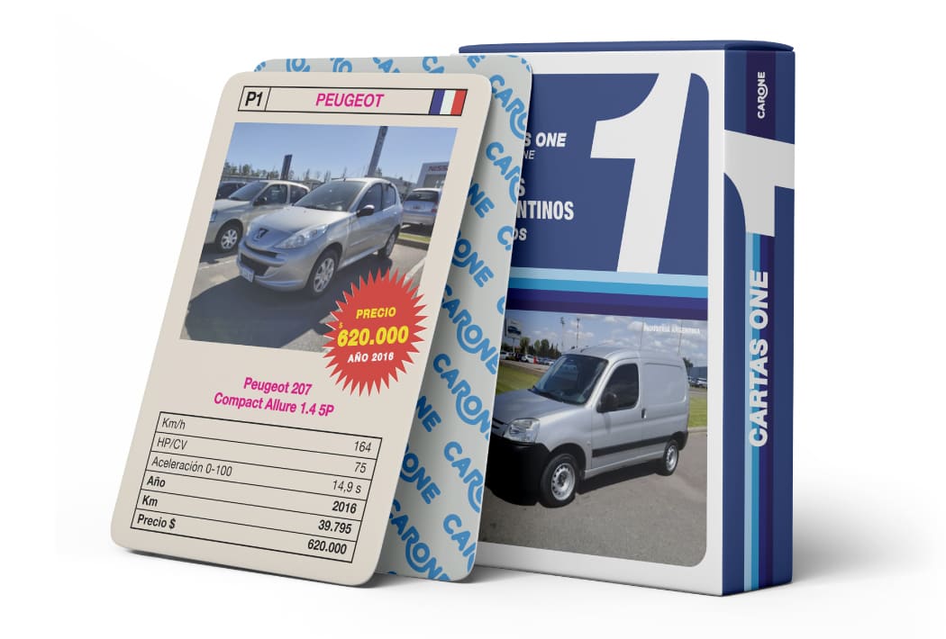 Mazo azul de Cartas One.