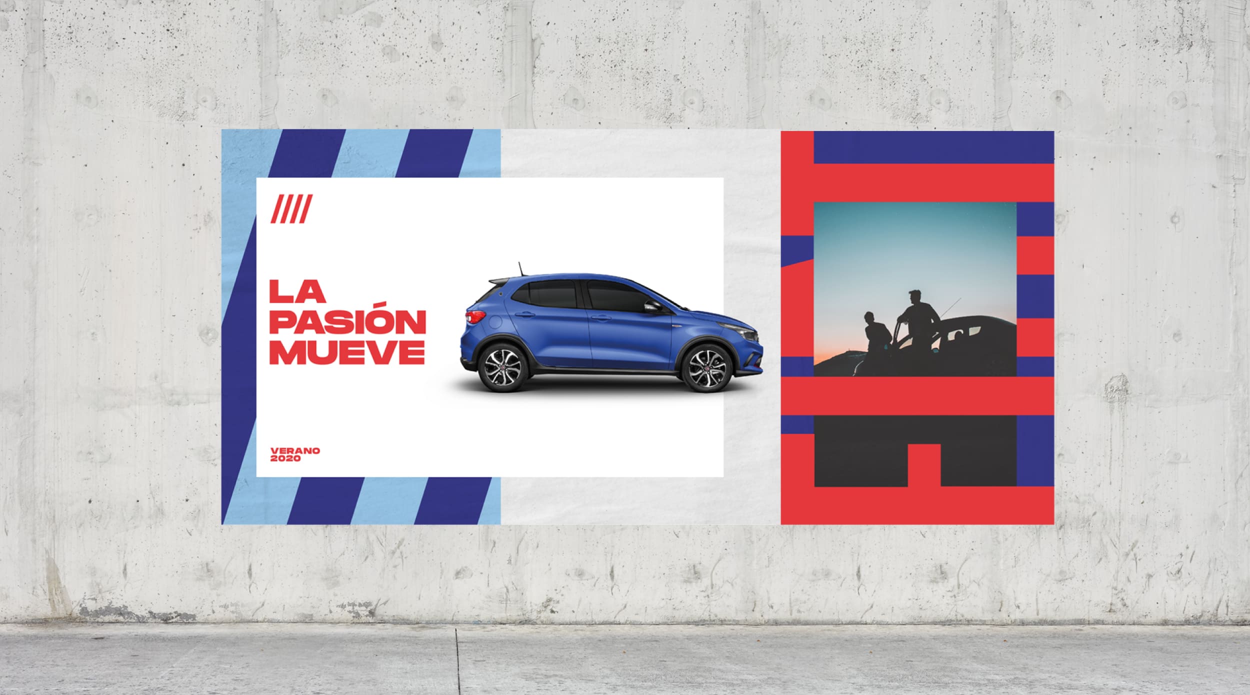 Posters de Fiat Verano en vía pública.